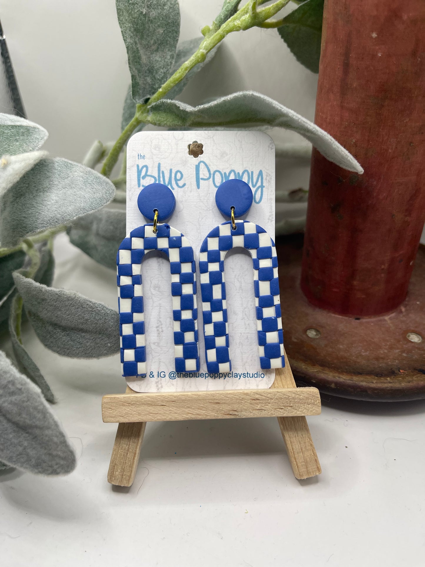 The Sharon-Checkerboard - Blue & White