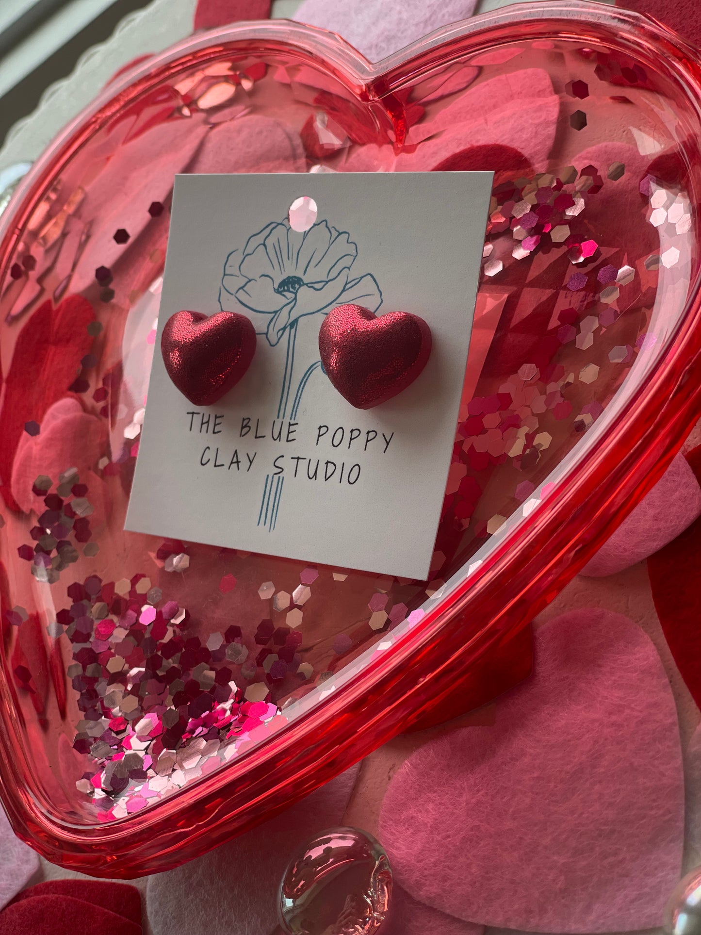 Puffy Heart Studs