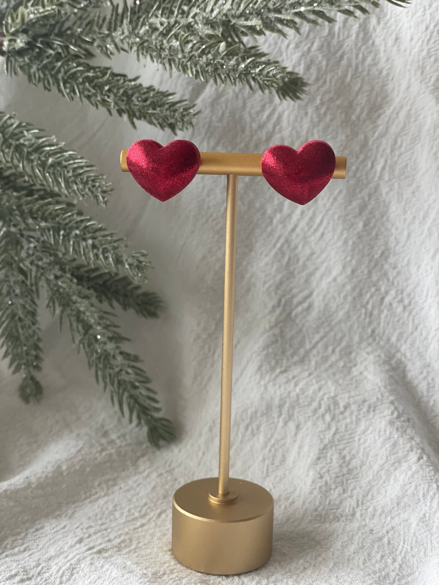 Puffy Heart Studs