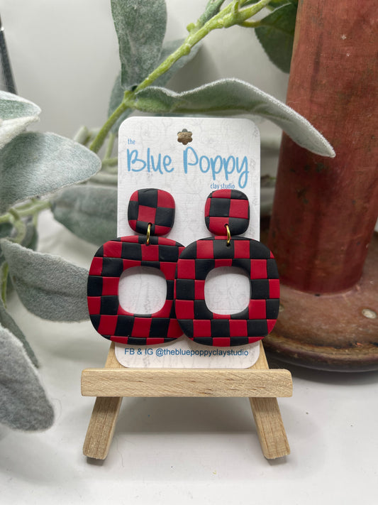 The Beth- Red & Black Checkerboard -