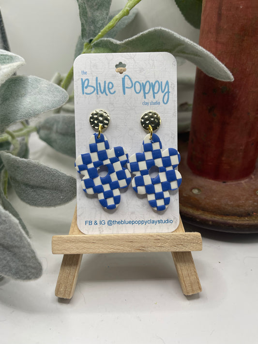 The Sydney Hannah-Checkerboard - Blue & White