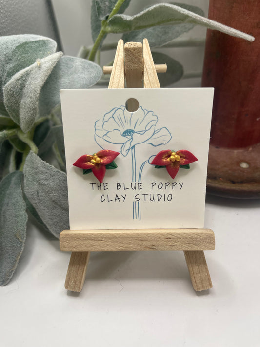 Poinsettia Stud￼