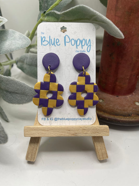 The Sydney Hannah- Checkerboard-Purple & Gold
