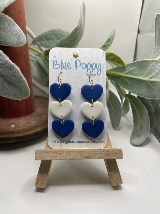 Three Tier Heart -blue & white- Bremen